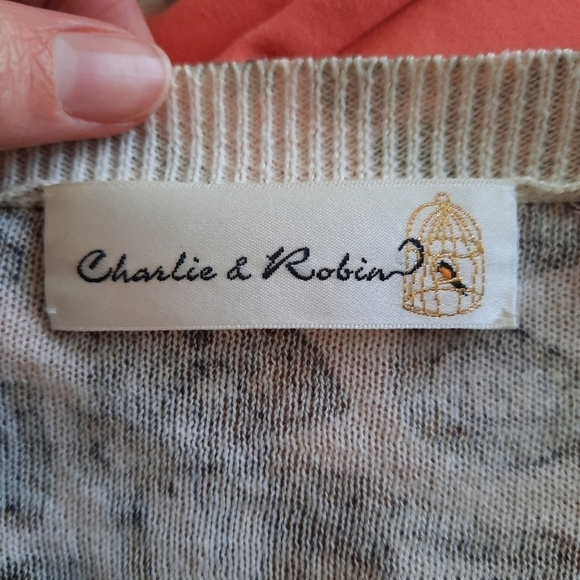 Anthropologie Charlie & Robin Lock & Key Cardigan Sweater L - Picture 4 of 8